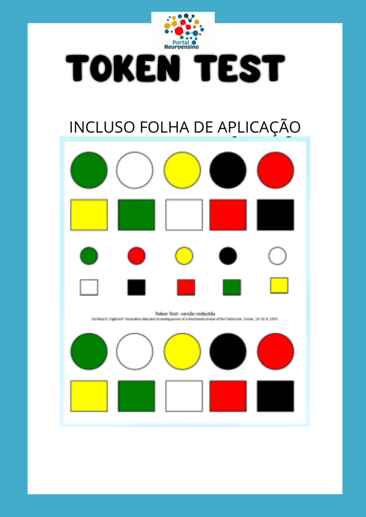 Token test para impressão e plastificação – Portal Neuro Ensino
