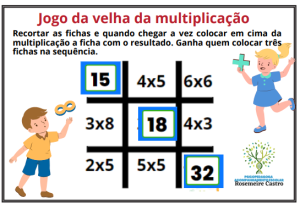 Velha da multiplicação  Multiplicação, Matemática, Jogo da tabuada