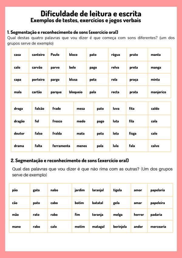 Dificuldade na leitura e escrita atividades e exercícios - Image 2