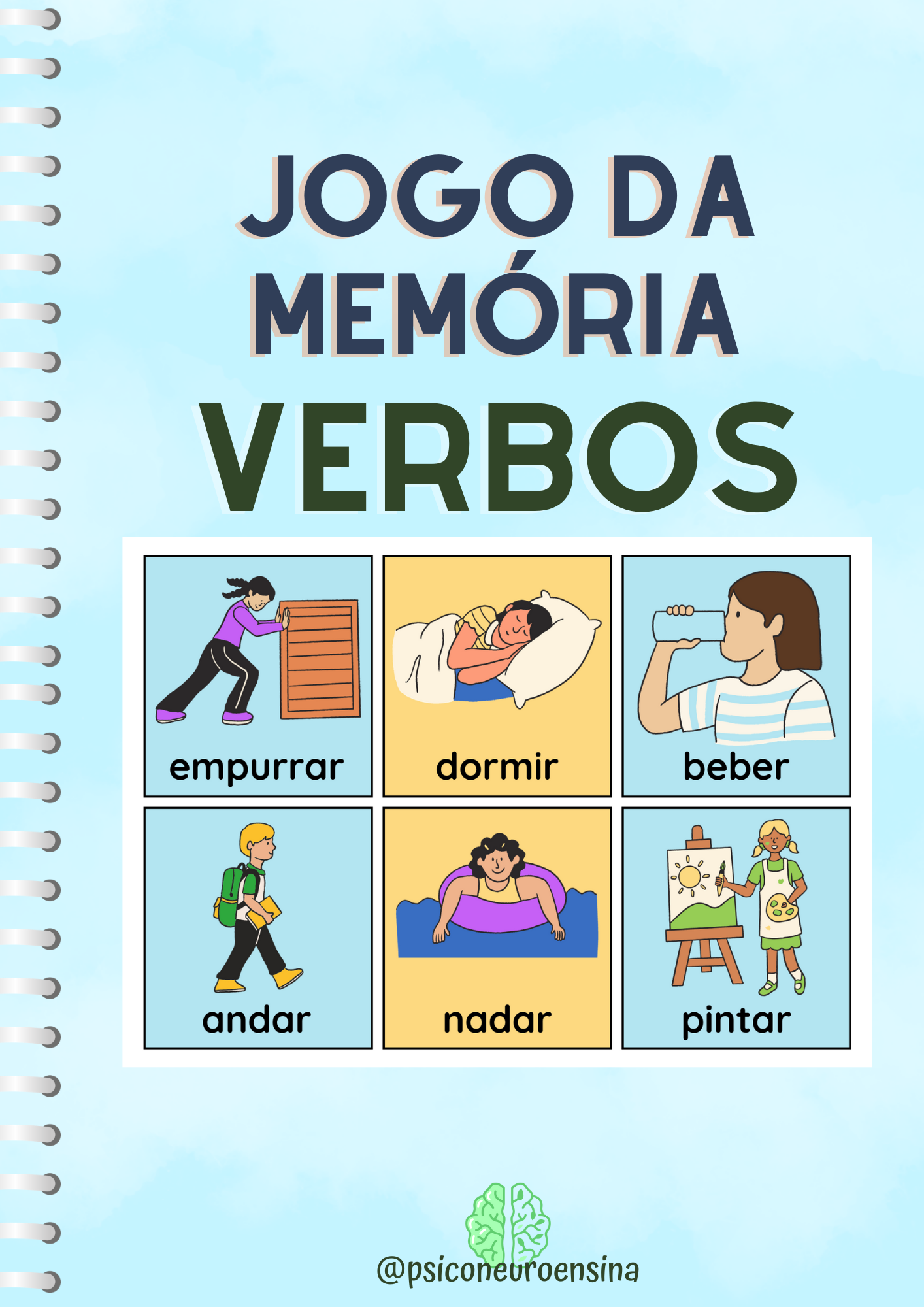 Jogo de memória visual para o ensino básico