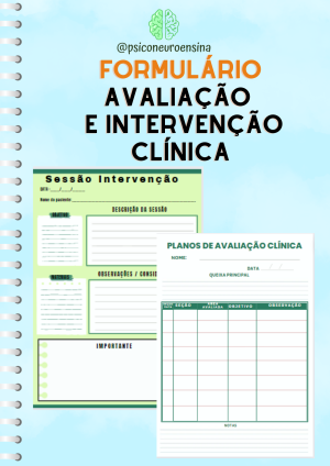 Formulário de avaliação e intervenção psicopedagógica e neuropsicopedagógica