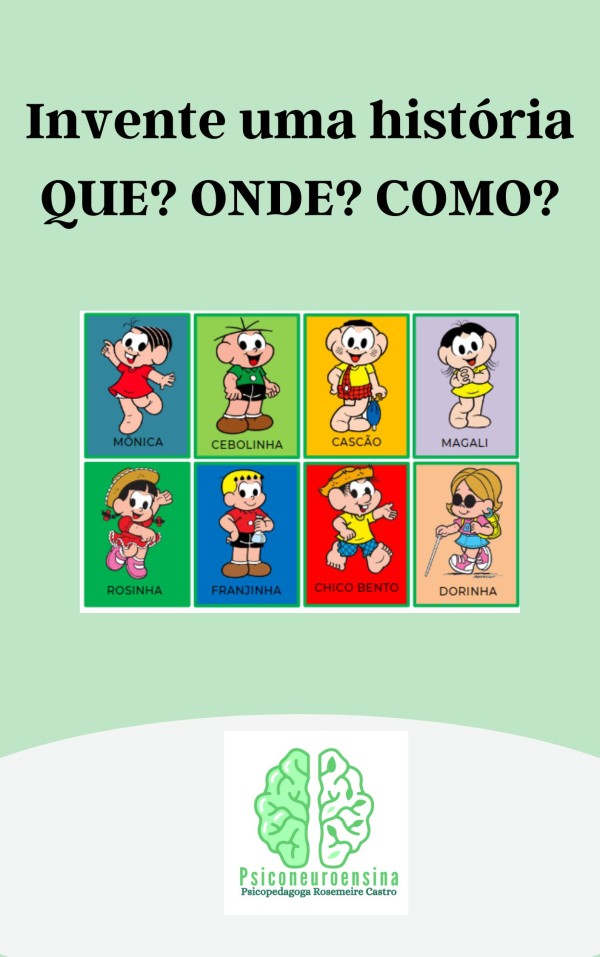 Monte sua história turma da mônica