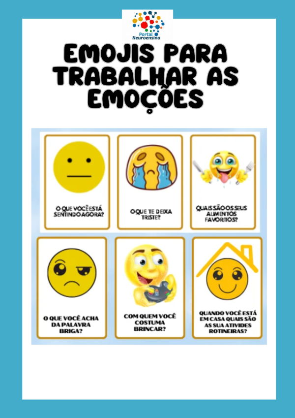 EMOJIS PARA TRABALHAR AS EMOÇÕES