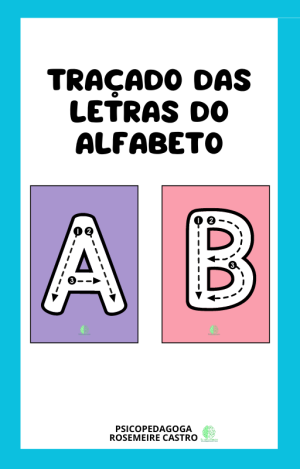 Aprenda traçar as letras do alfabeto (caixa alta)