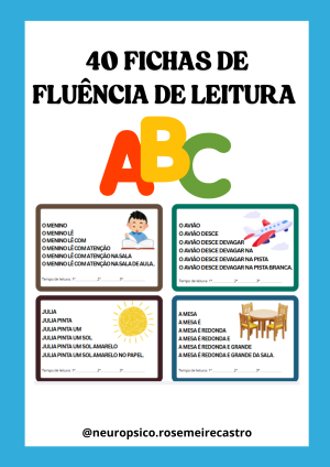 FICHAS DE FLUÊNCIA DE LEITURA