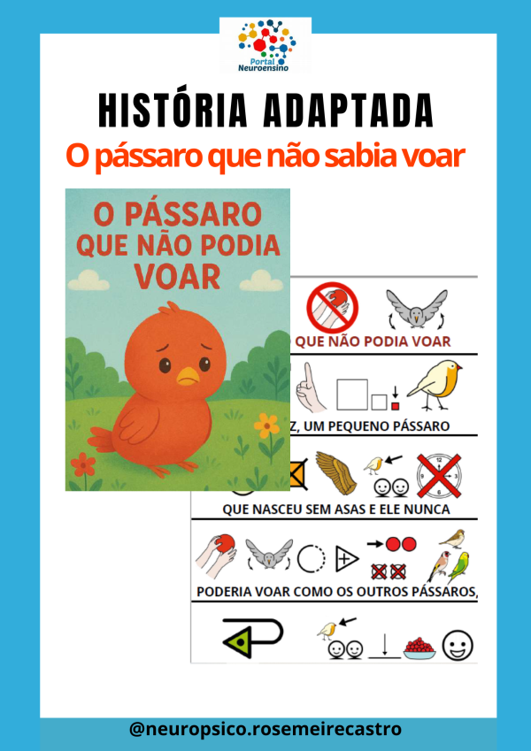 História adaptada: "O pássaro que não sabia voar"