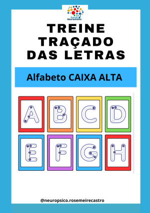 Treine traçado das letras caixa alta